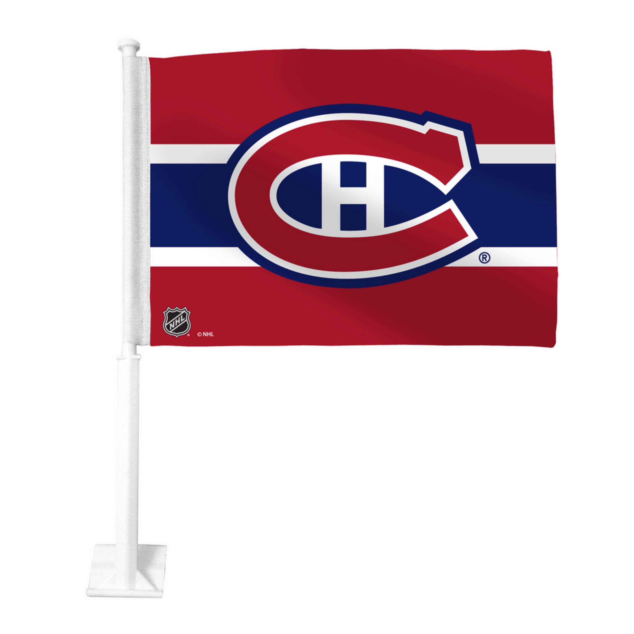 NHL Montreal Canadiens 2-Sided Hockey Car Flag Front_Flat