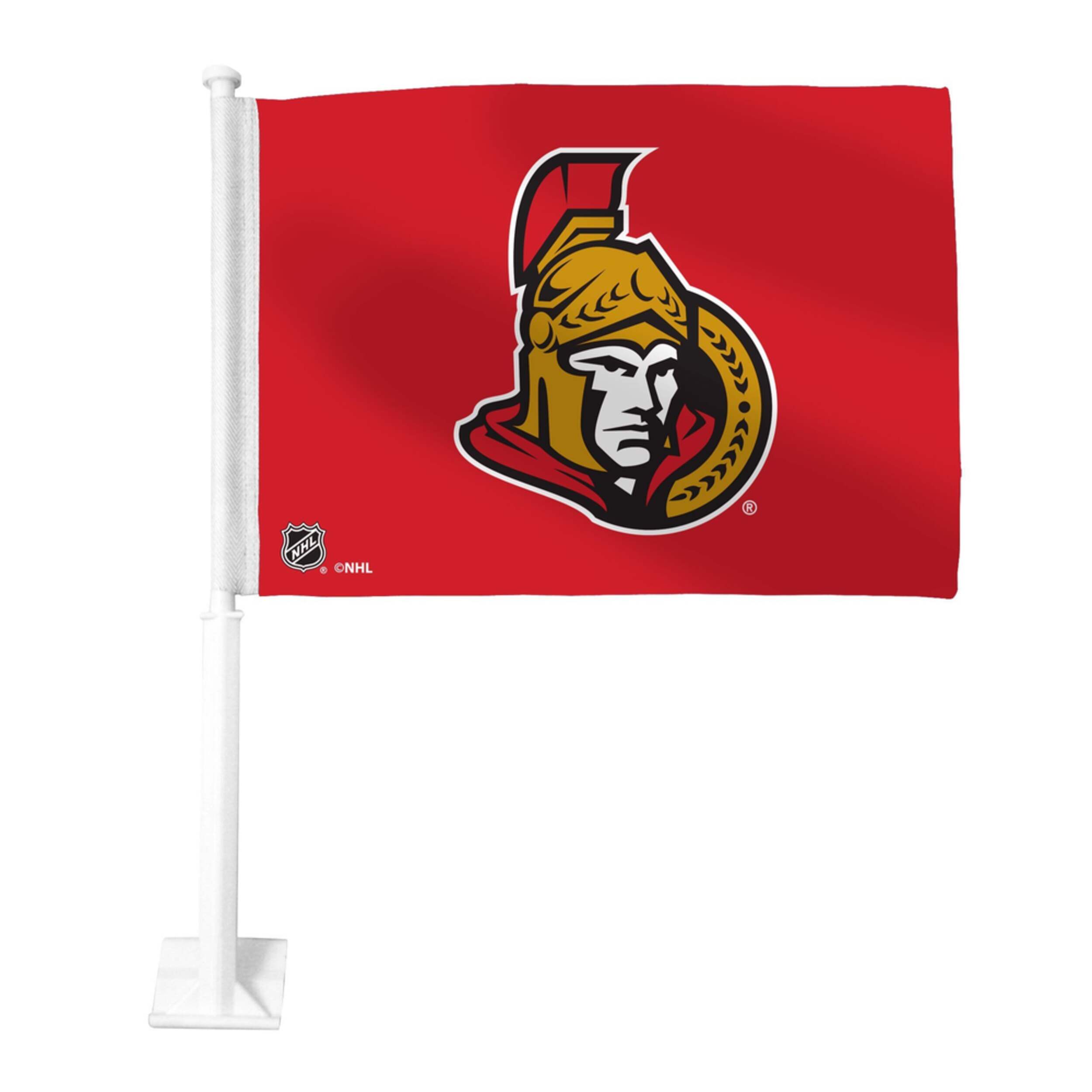 NHL Ottawa Senators 2-Sided Hockey Car Flag Front_Flat