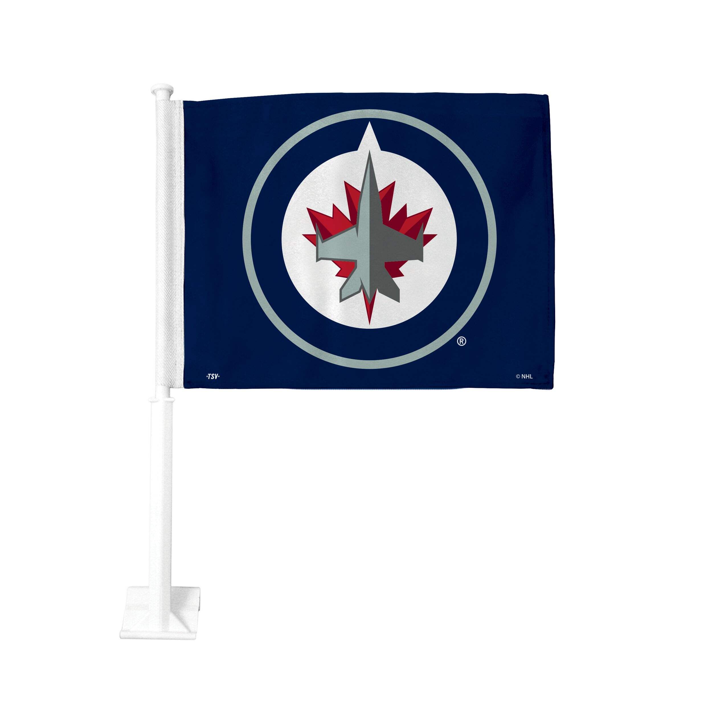 NHL Winnipeg Jets 2-Sided Hockey Car Flag Front_Flat