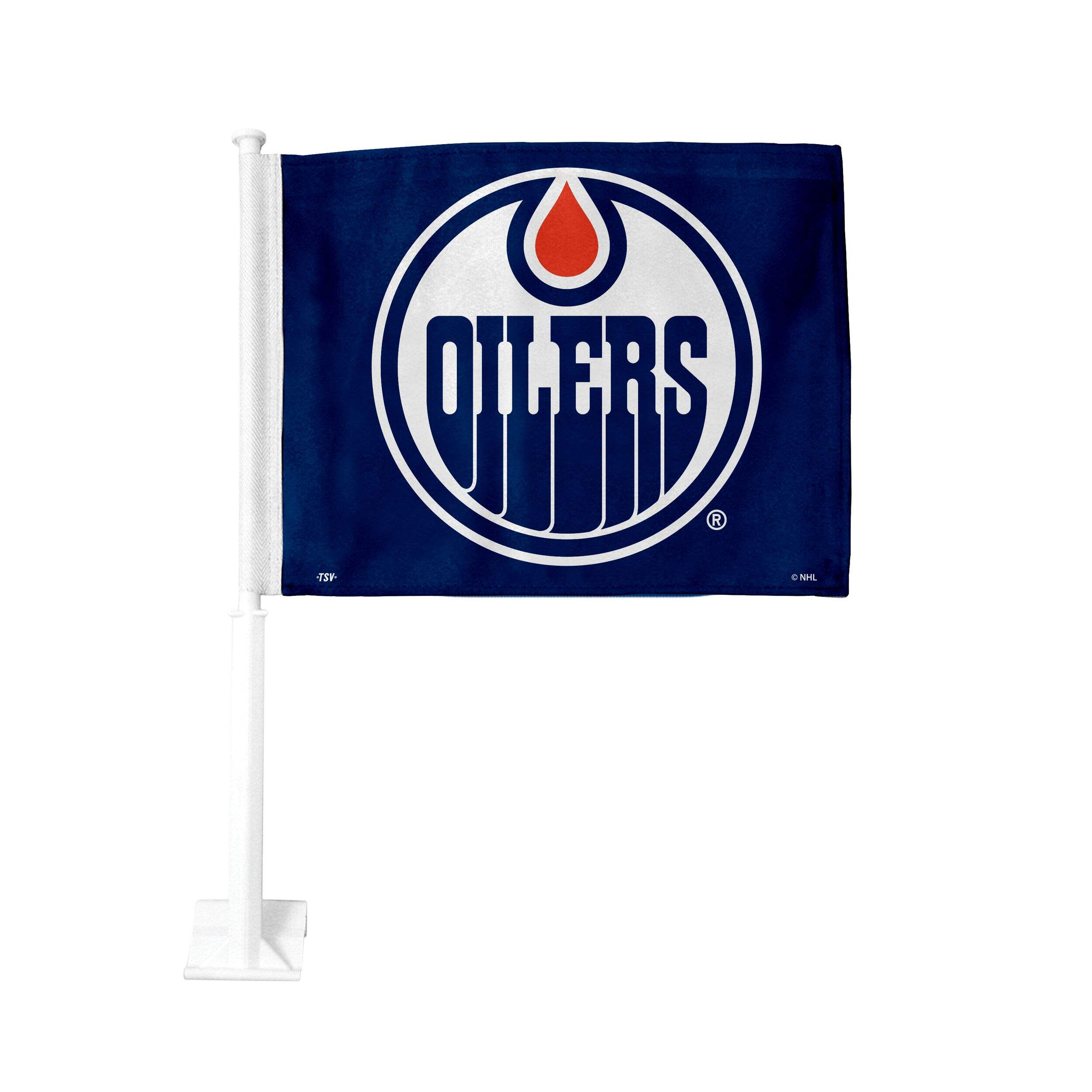 NHL Edmonton Oilers 2-Sided Hockey Car Flag Front_Flat
