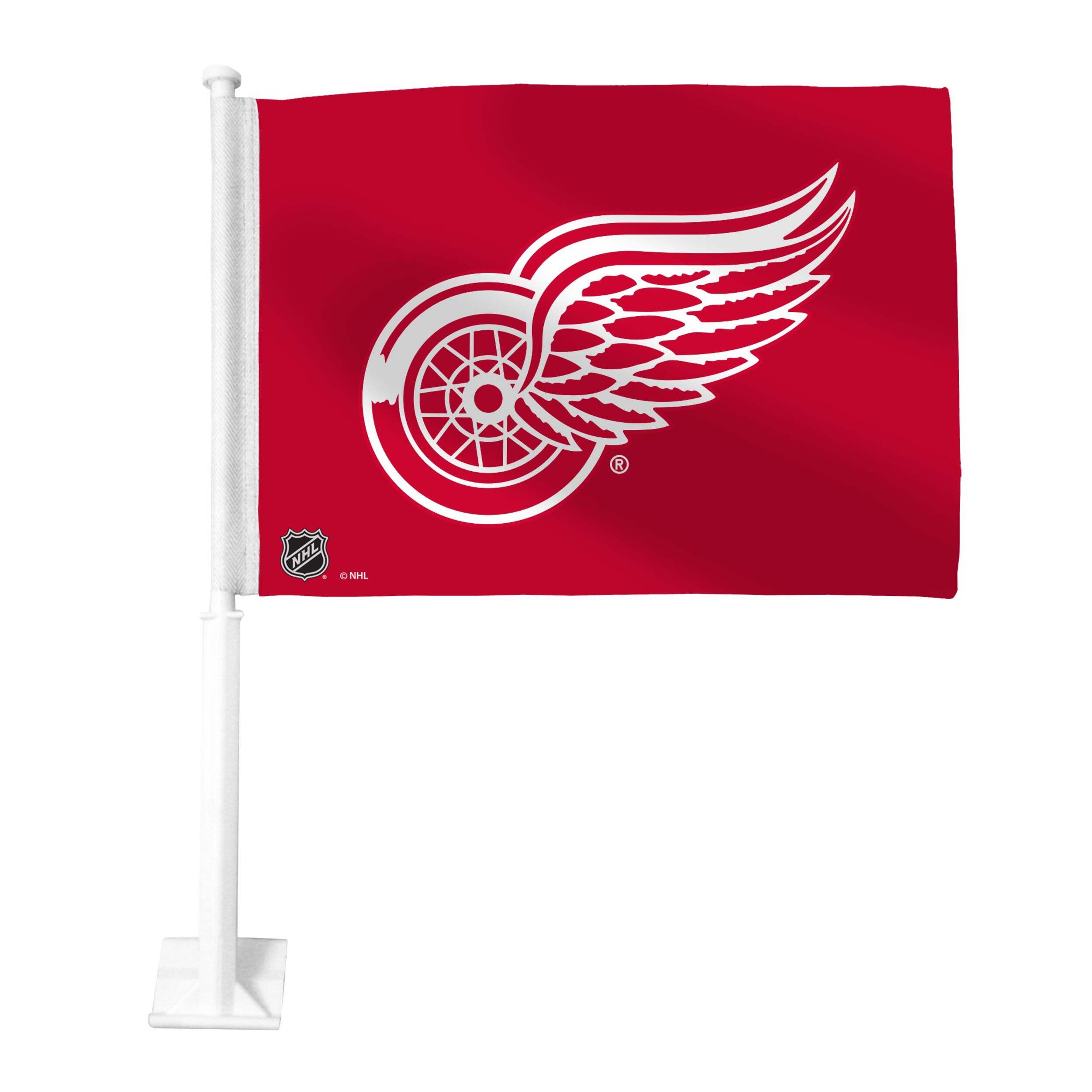 NHL Detroit Red Wings 2-Sided Hockey Car Flag Front_Flat