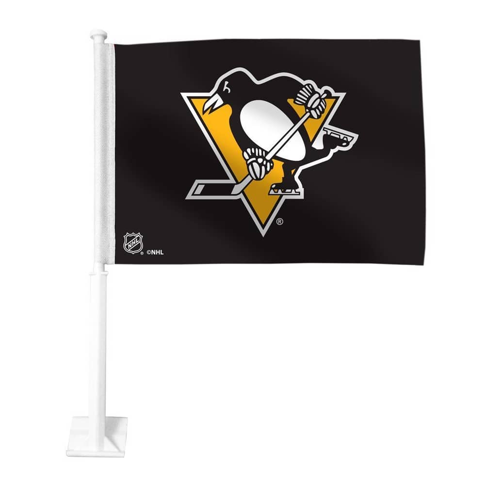 Close-up of Waving Flag with Pittsburgh Penguins NHL Hockey Team Logo,  Seamless Loop. Editorial Animation Editorial Stock Image - Image of emblem,  prores: 124120174