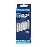 Premium White Hockey Skate Laces Front_Flat