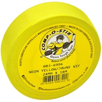 Renfrew or Comp-o-stik Hockey Tape, Bright Yellow, 24-mm x 18-m Front_Angled_Right