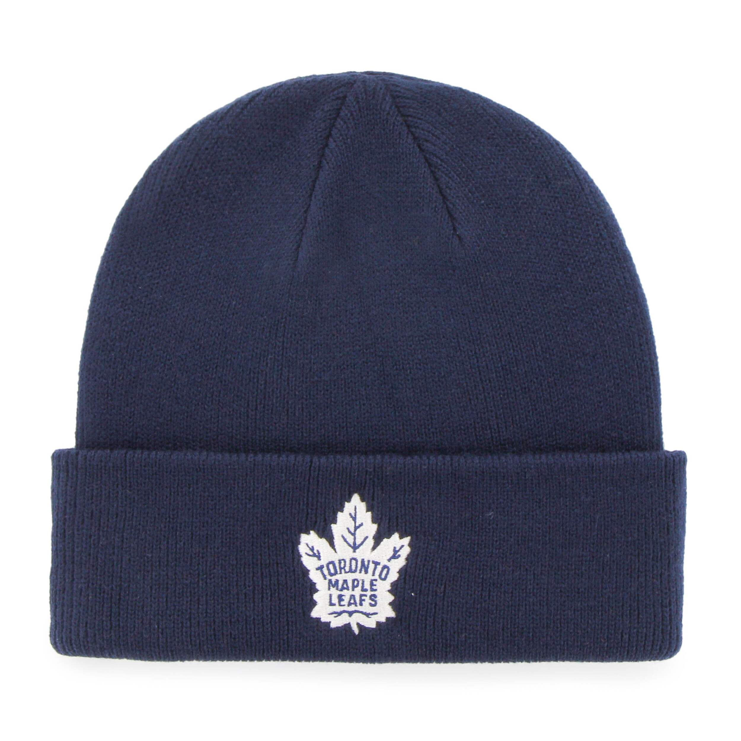 Tuque en tricot à rebord préférée des amateurs des Maple Leafs de Toronto de la LNH Front_Flat