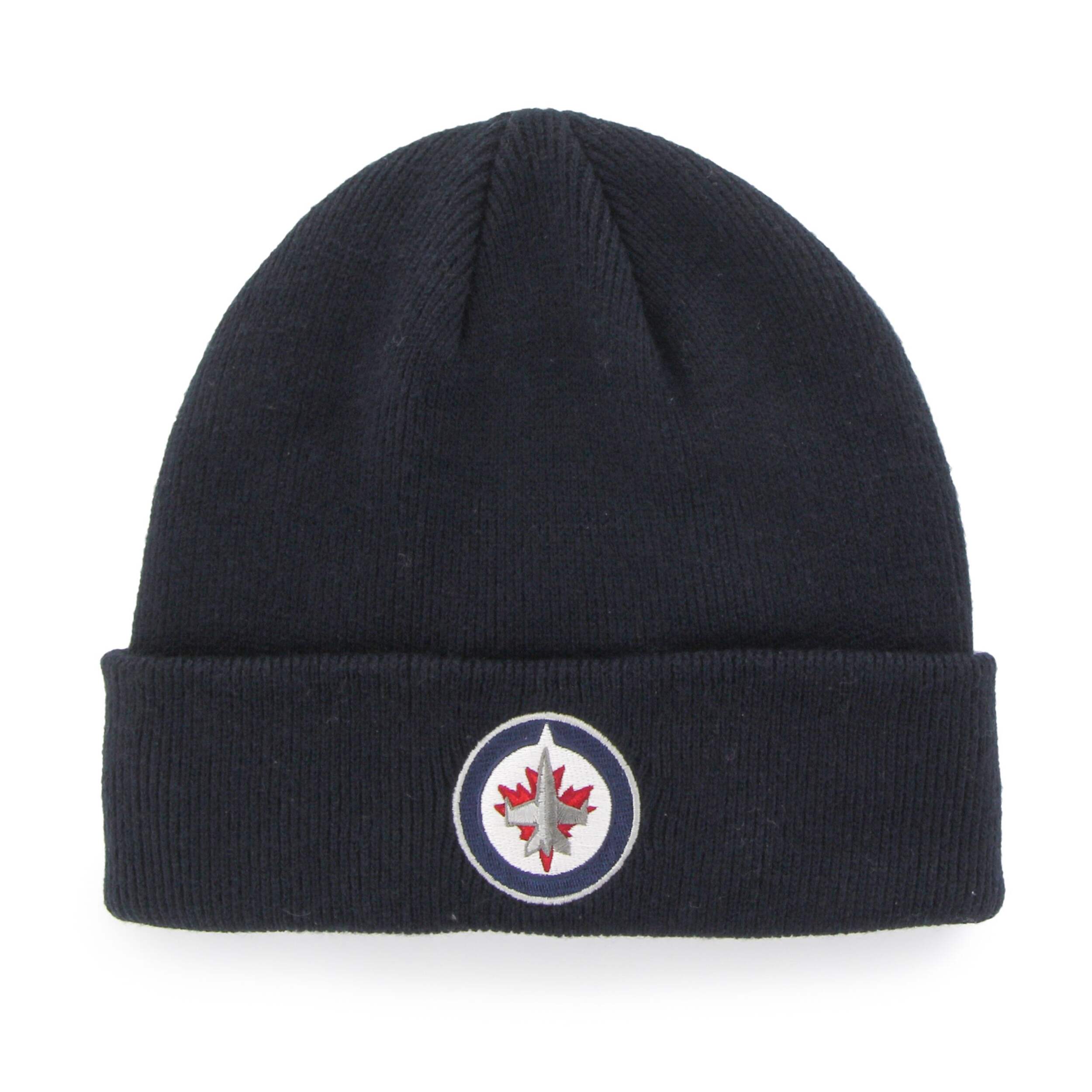 Tuque en tricot à rebord préférée des amateurs des Jets de Winnipeg de la LNH Front_Flat