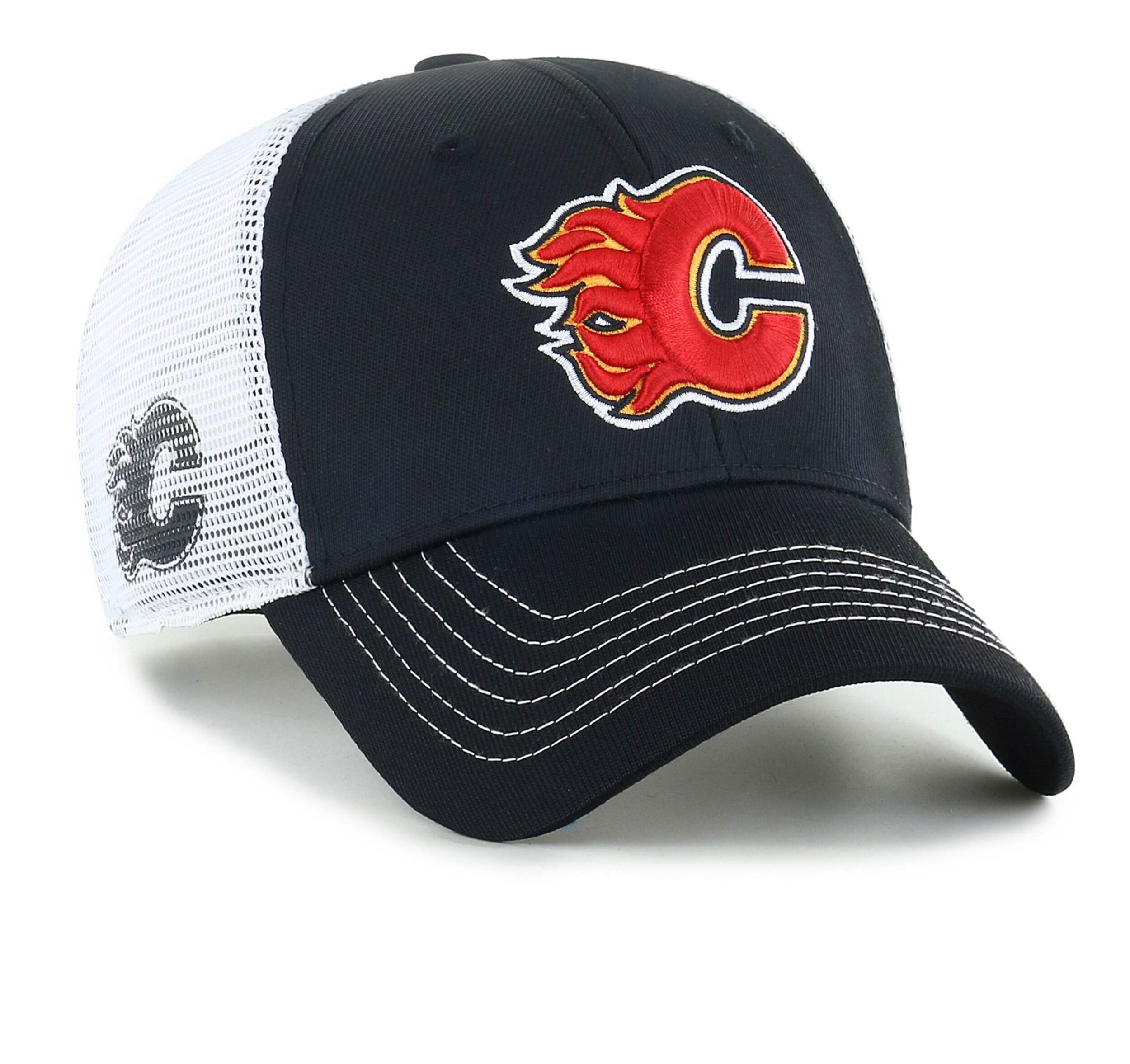 Fan Favorite NHL Calgary Flames Mass Raycroft Cap, Adult Front_Angled_Right