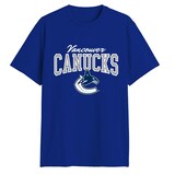 T-shirt LNH avec logo principal des Canucks de Vancouver, adulte, choix de tailles Front_Flat