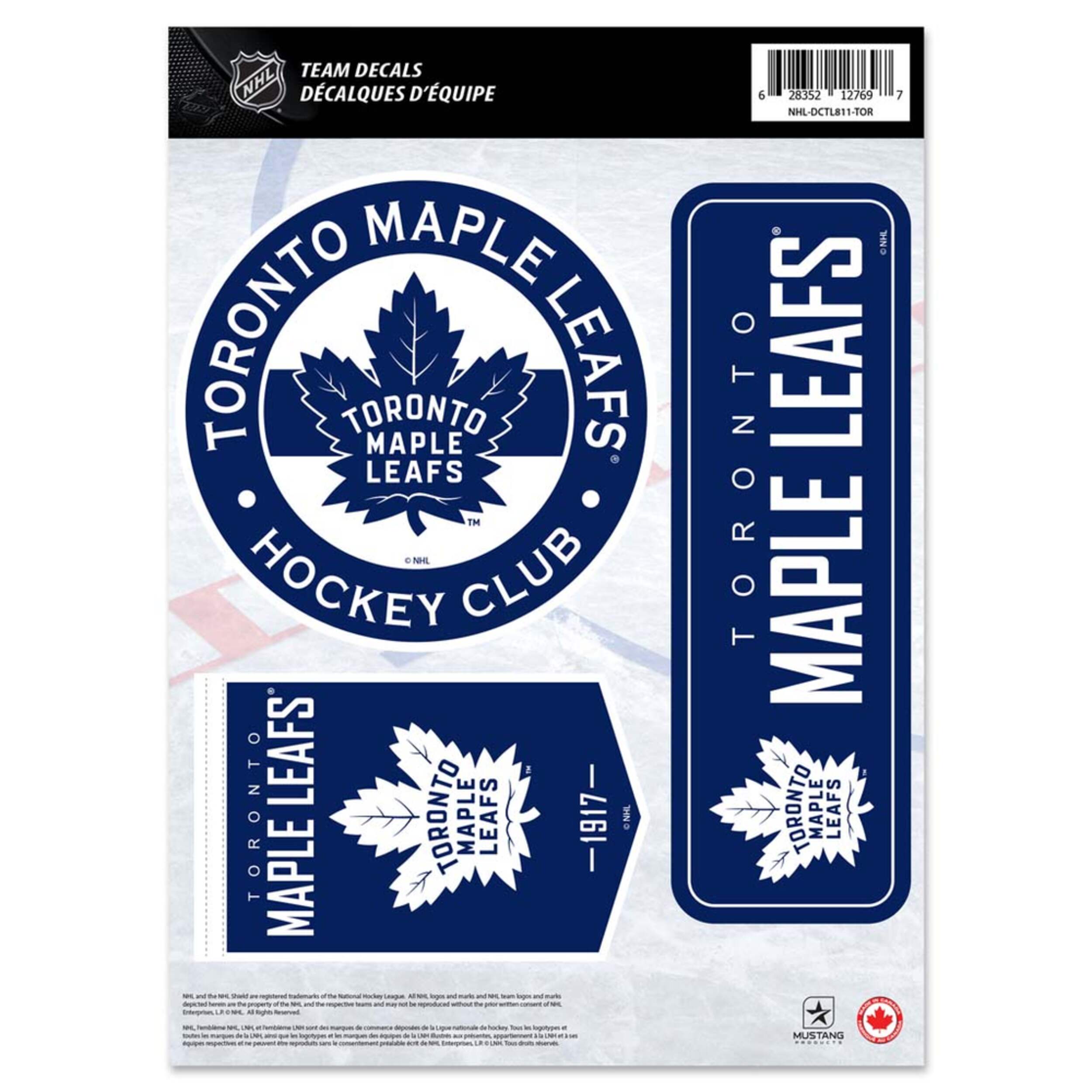 NHL Toronto Maple Leafs Hockey Team Vinyl Decals Front_Flat