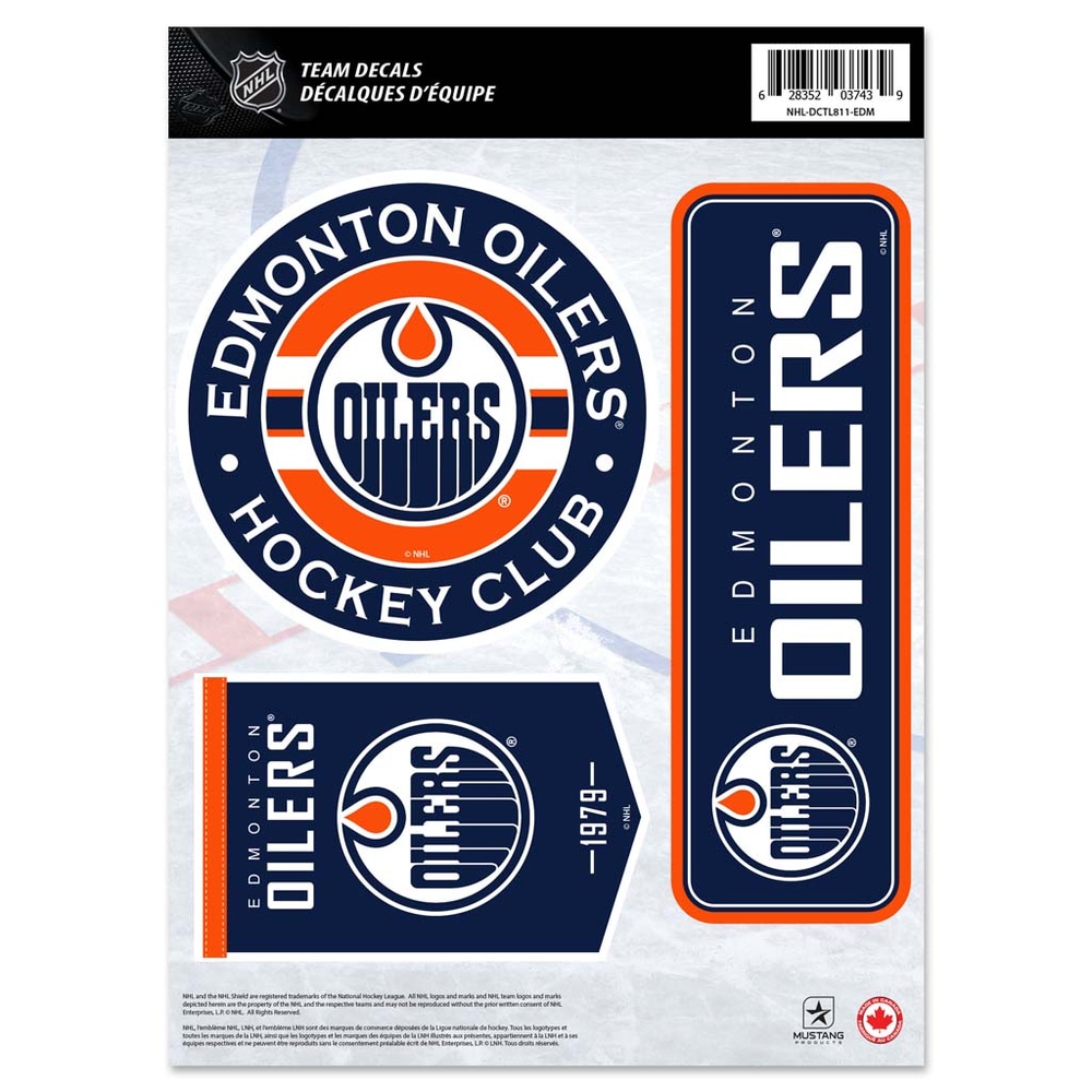 NHL Edmonton Oilers Hockey Team Vinyl Decals Canadian Tire