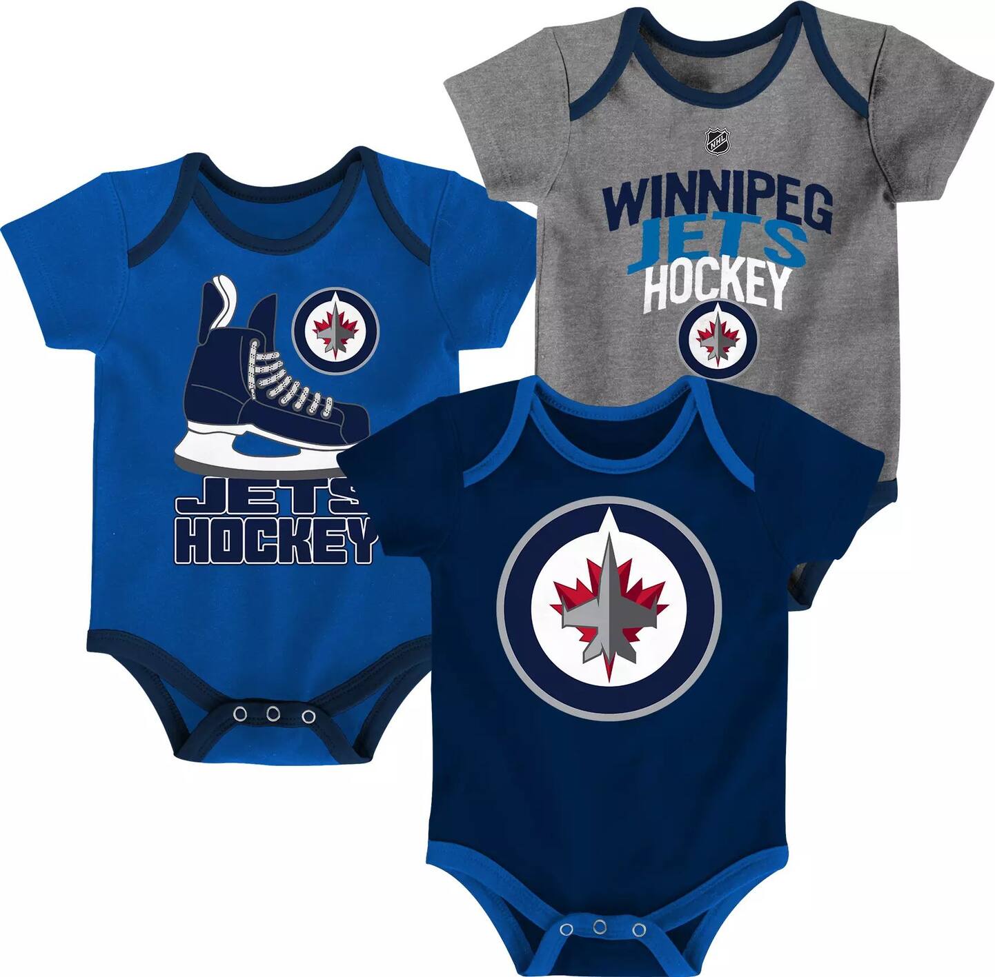 Newborn & Infant Navy Winnipeg Jets Jersey - Bodysuit