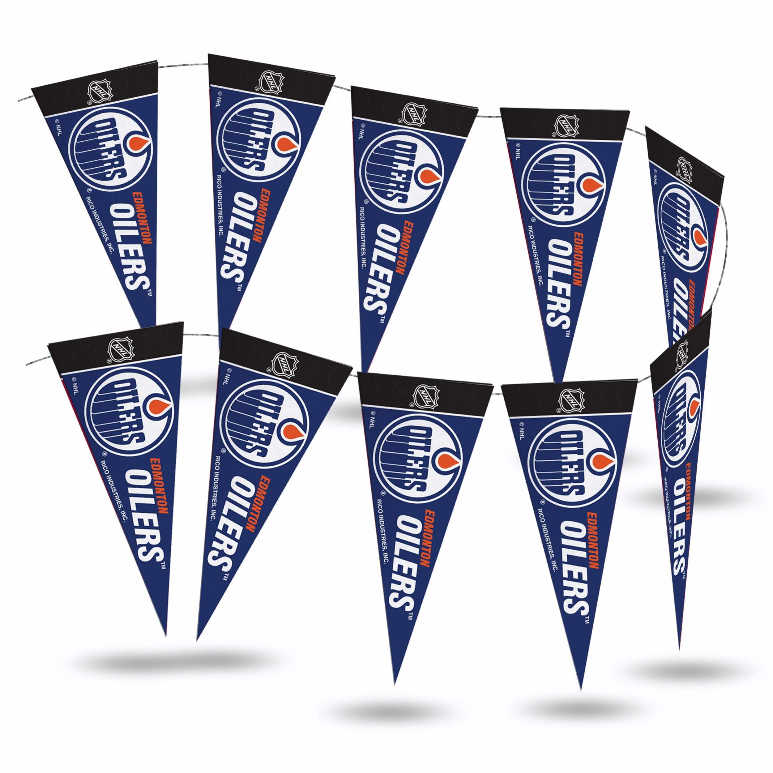 Banderole à fanions miniatures des Oilers d'Edmonton Composite_or_Mixed