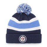 Fan Favorite NHL Winnipeg Jets Mass Breakaway Cuff Knit Pom Toque, Adult Front_Flat