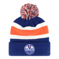Fan Favorite NHL Edmonton Oilers Mass Breakaway Cuff Knit Pom Toque, Adult Front_Flat