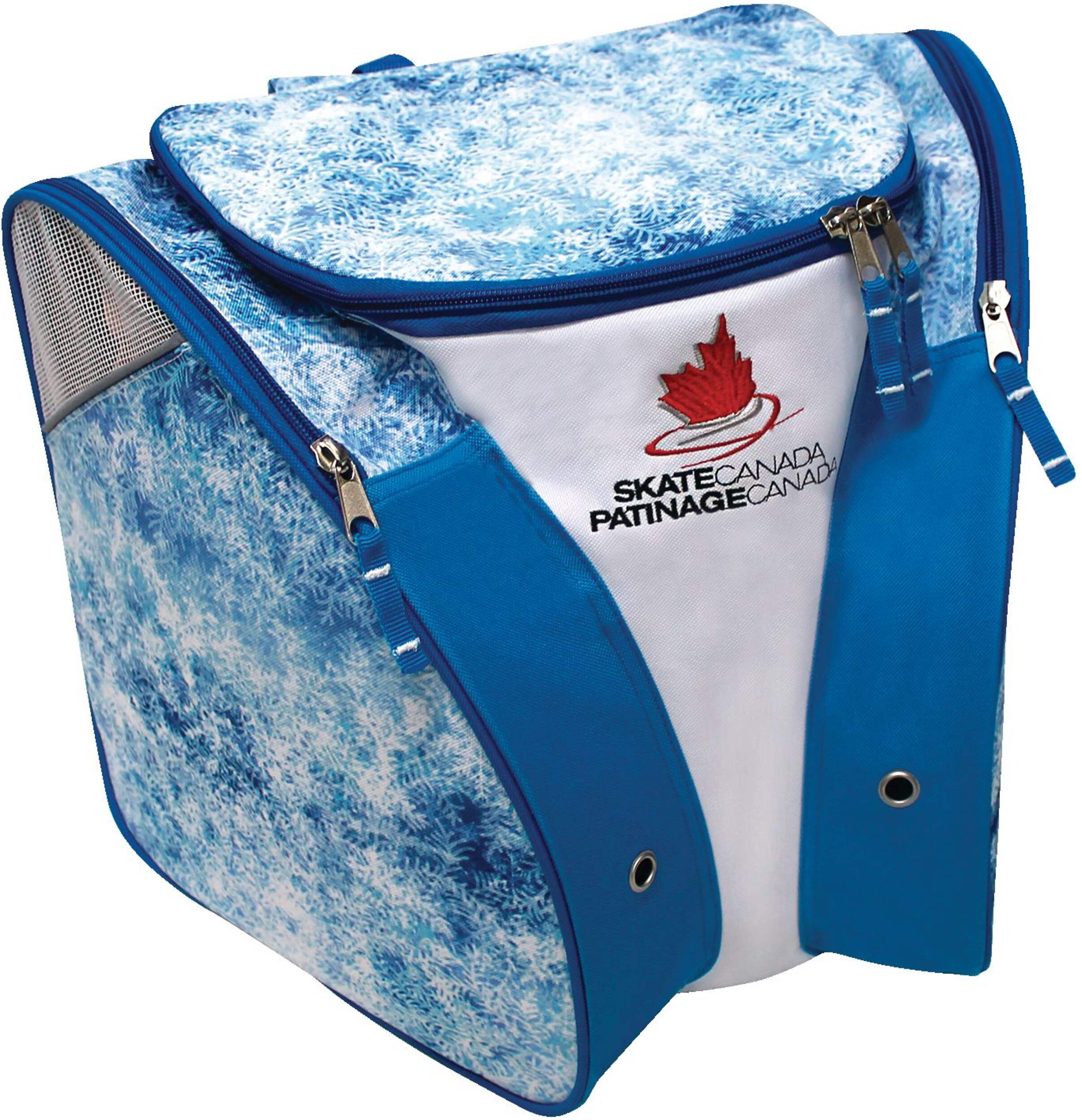 Skate Canada Figure Skating Backpack Bag, Blue Front_Angled_Right