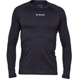 CCM Compression Long Sleeve Hockey Base Layer Top, Junior, Assorted Sizes Front_Flat