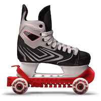 RollerGard Hockey Skate Guards with Wheels, Red Side_Right