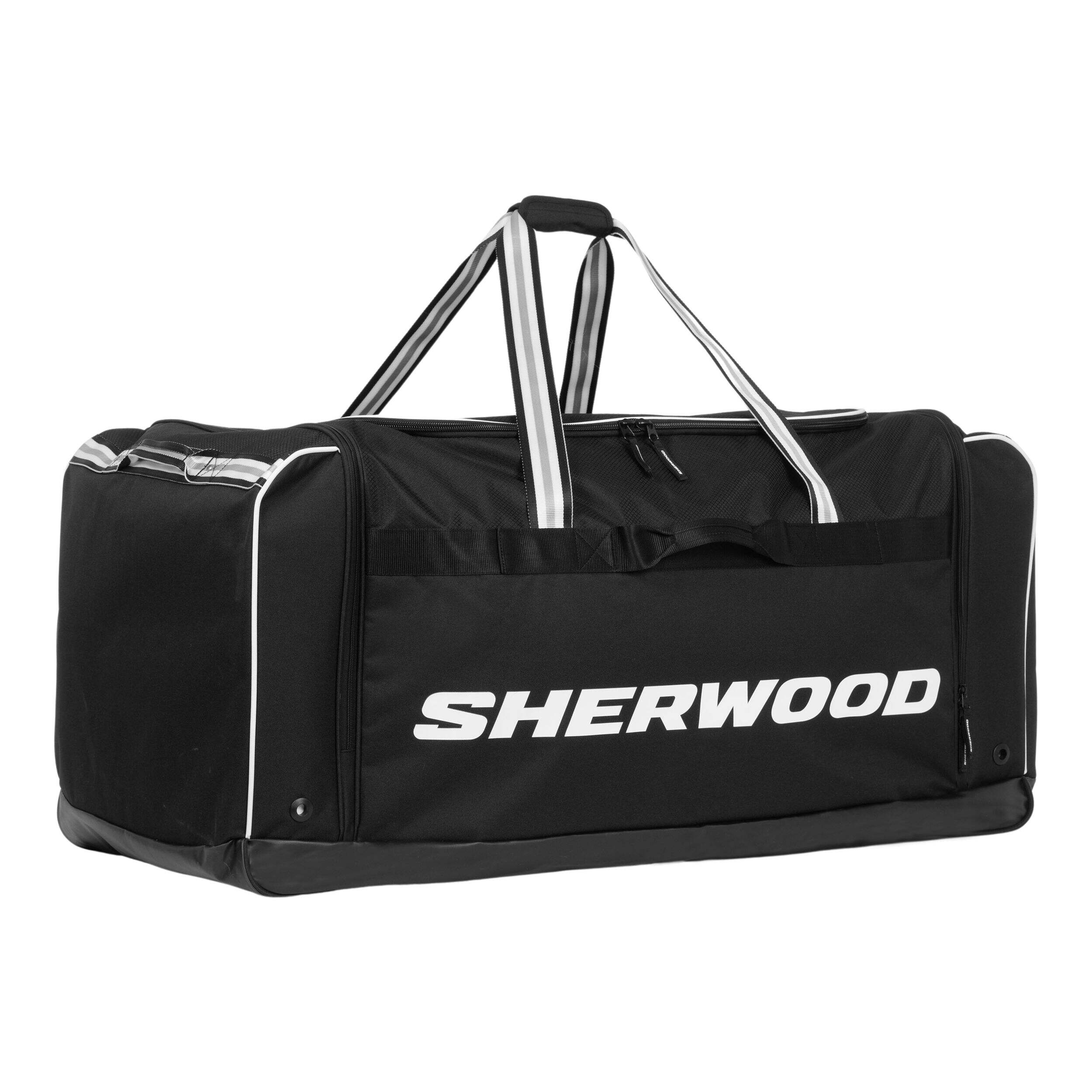 Sherwood Goalie Hockey Bag, Carry, Senior, Black, 42-in Front_Three_Fourths_Angled_Right