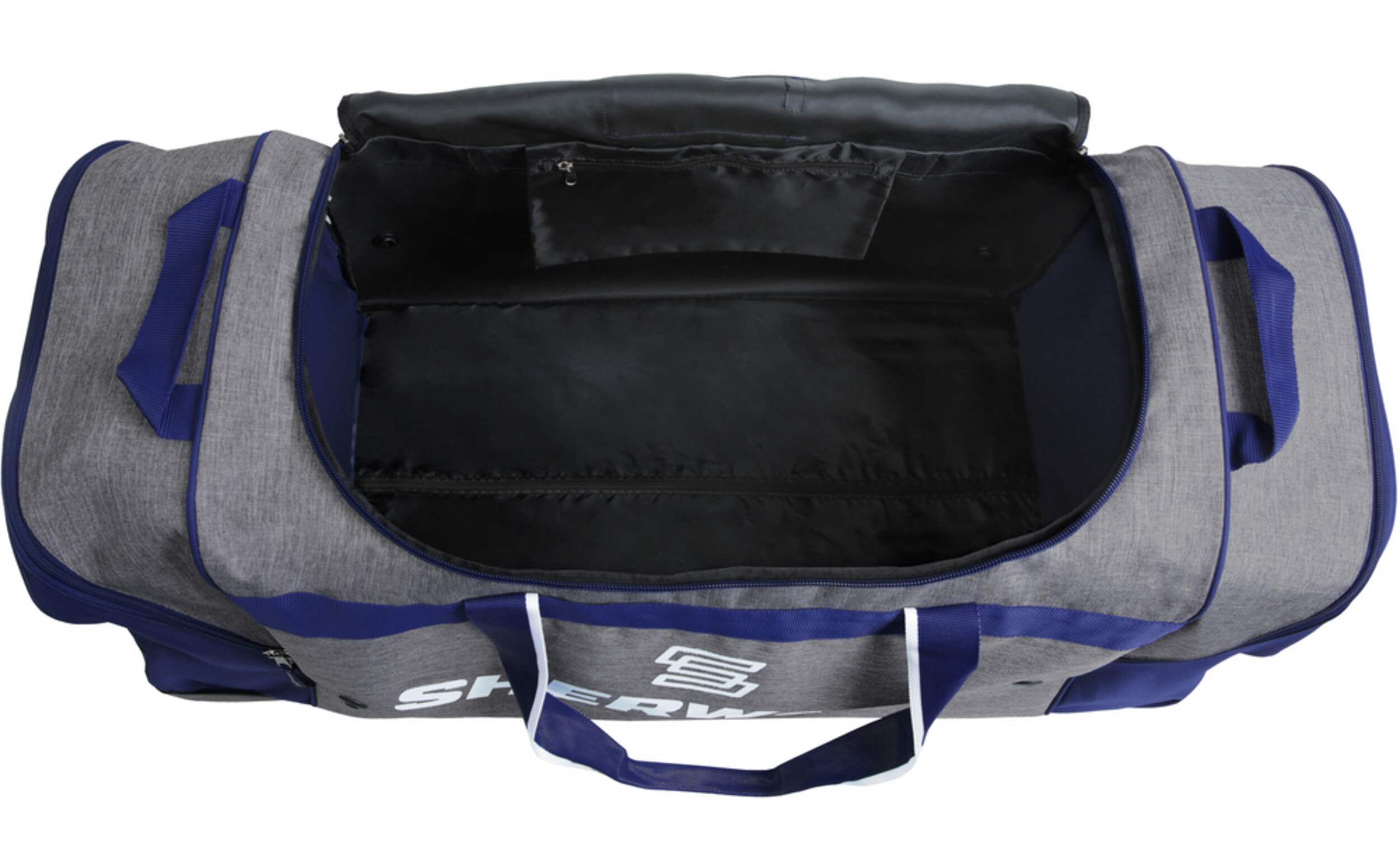 Sherwood HeavyDuty Hockey Bag, Wheeled, Senior, Grey/Blue 38in