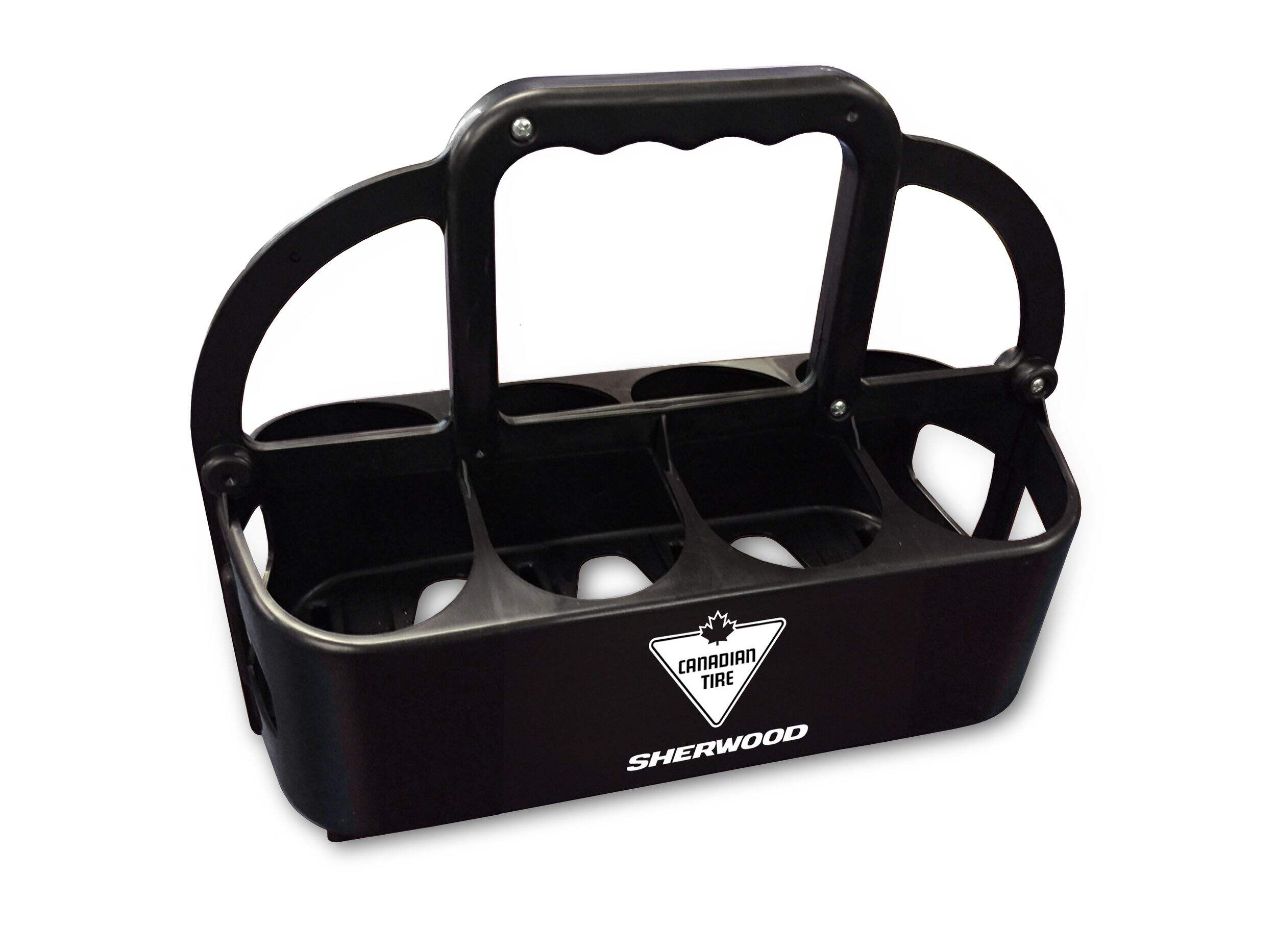 Sherwood Hockey/Sports Water Bottle Carrier with Canadian Tire Logo, 8 Slots Front_Three_Fourths_Angled_Right