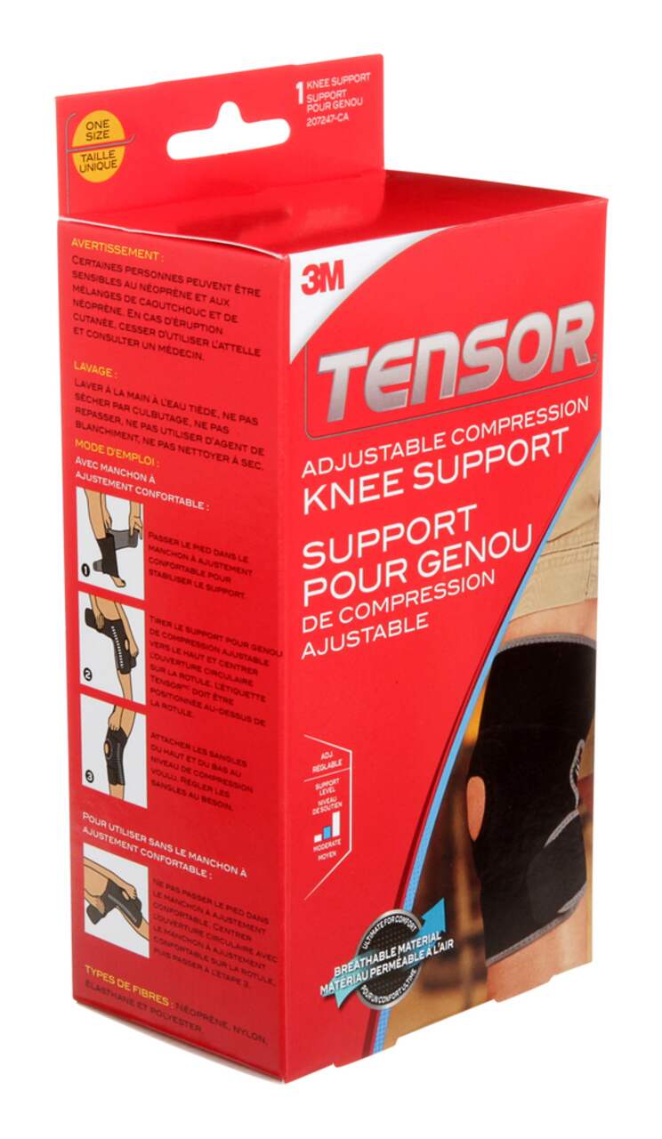 Tensor™ Adjustable Back Brace, Black, One Size