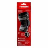 Tensor Hinged Adjustable Knee Support, Black Front_Flat