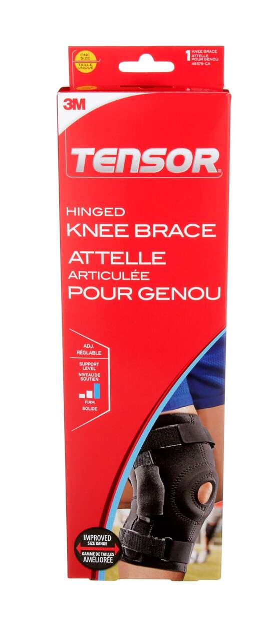 Tensor Hinged Adjustable Knee Support, Black