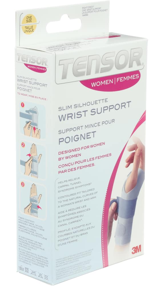 Tensor Women's Slim Silhouette Wrist Support, Right Hand