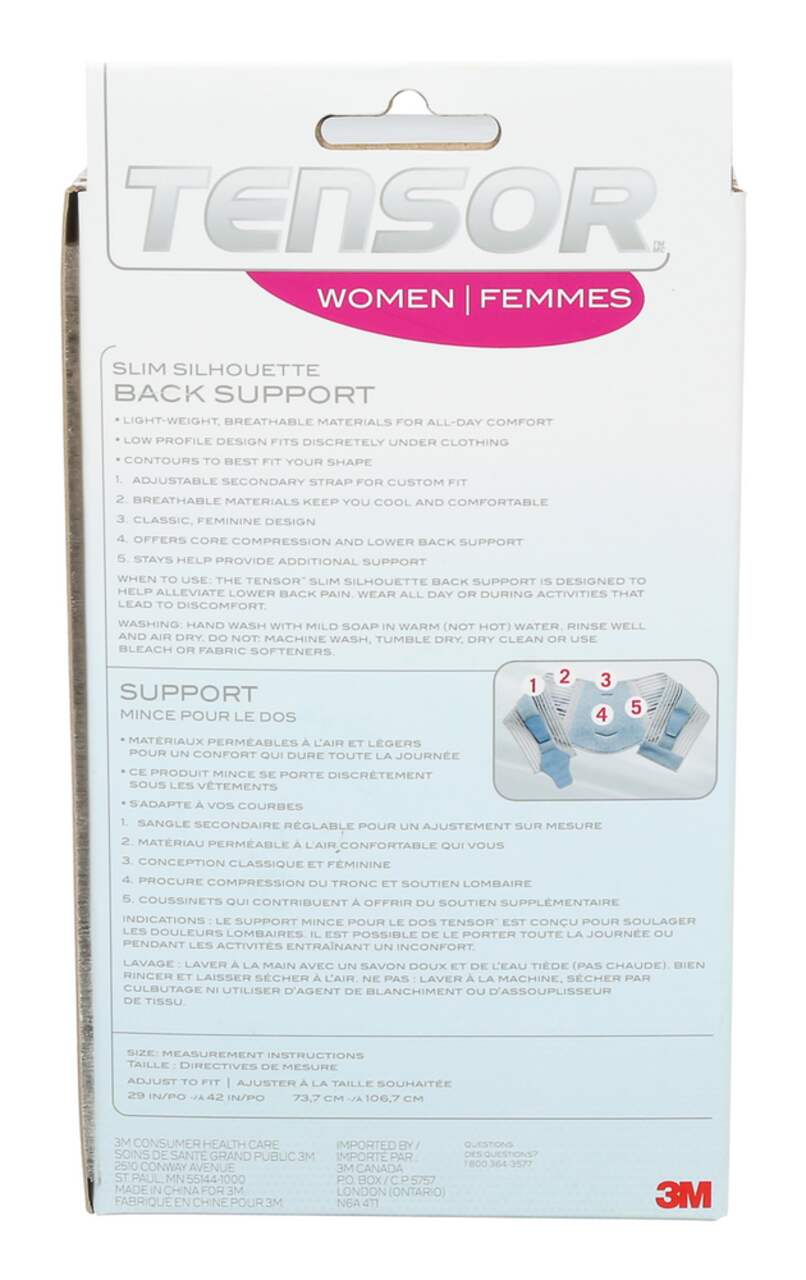 Tensor™ Women Slim Silhouette Back Support, Adjustable