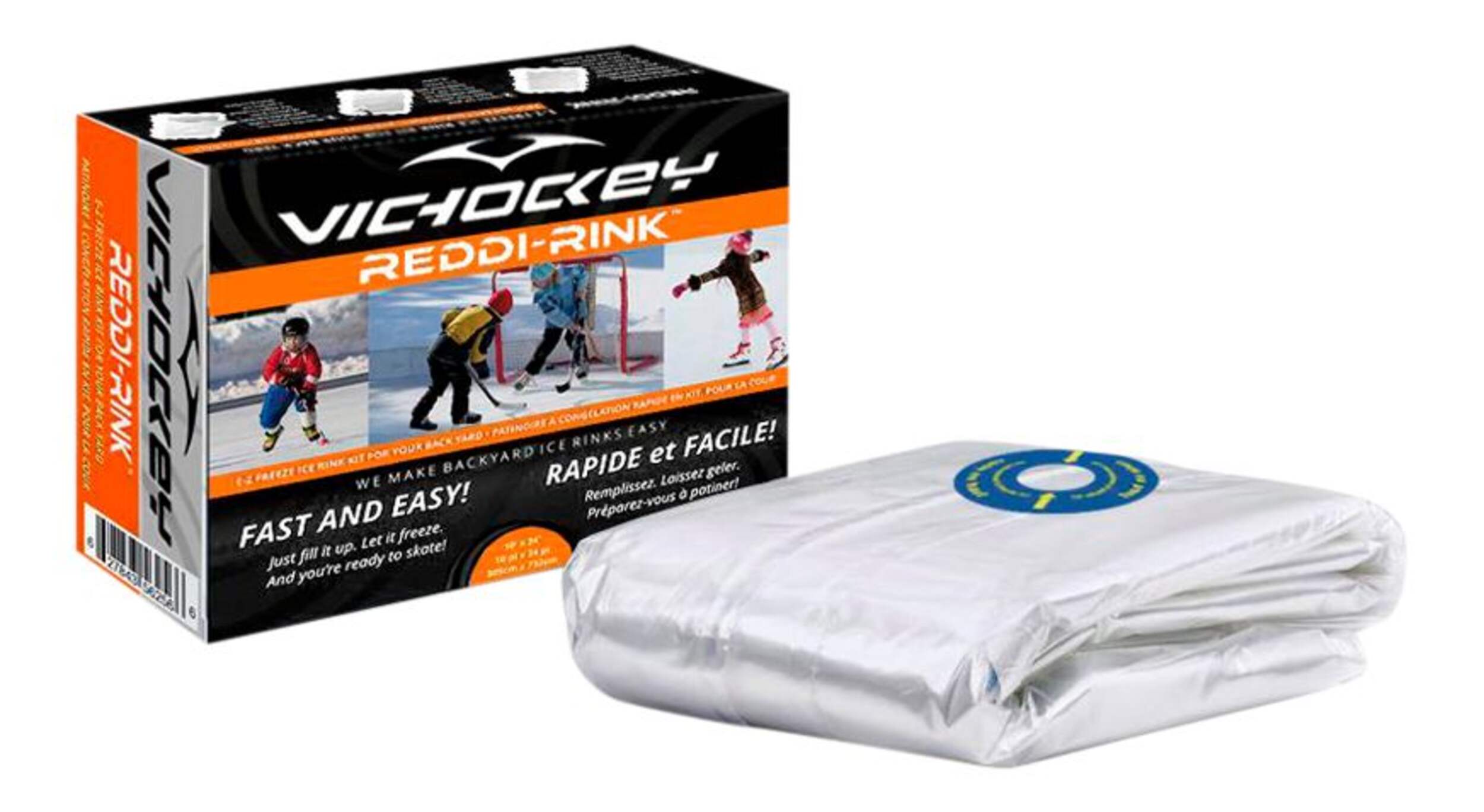 VIC Reddi-Rink EZ Freeze Ice Rink Kit, 10-ft x 20-ft Composite_or_Mixed