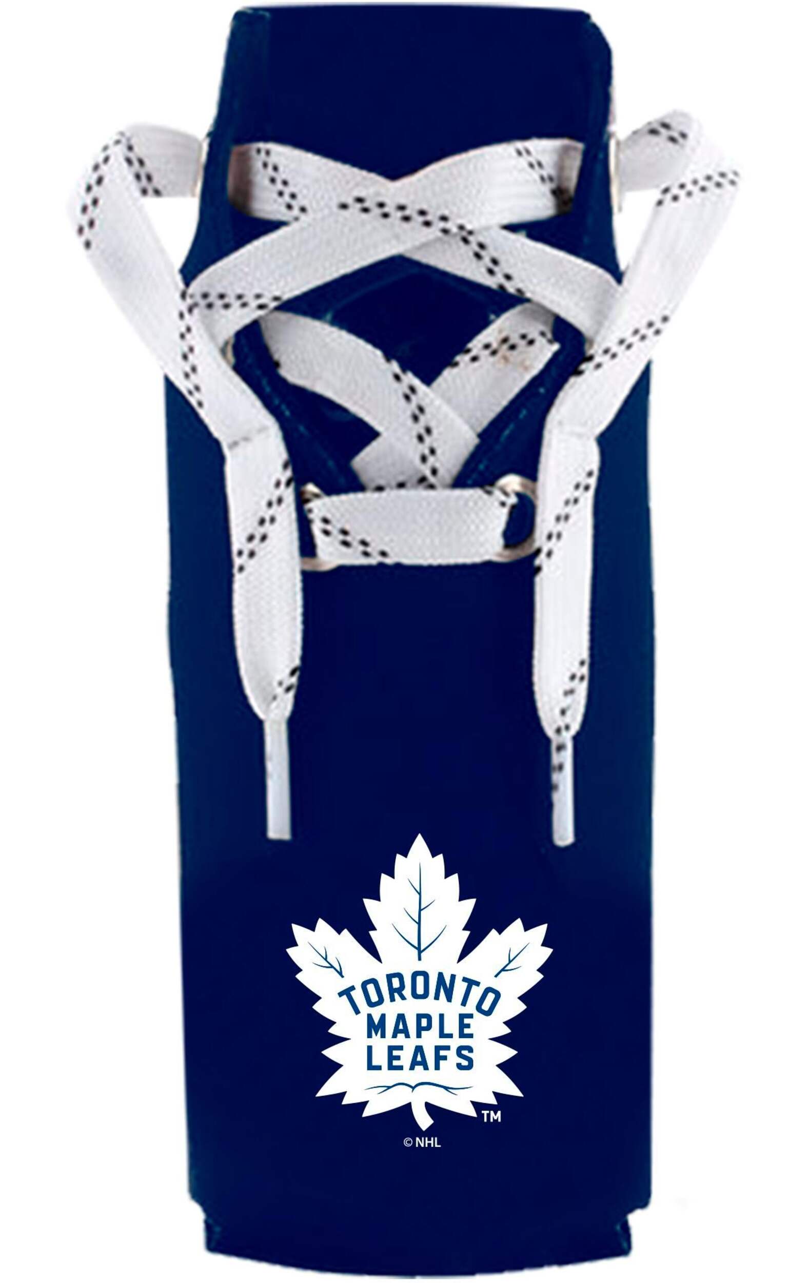 NHL Toronto Maple Leafs Officially Licensed Hockey Lace Up Bottle Suit Front_Flat