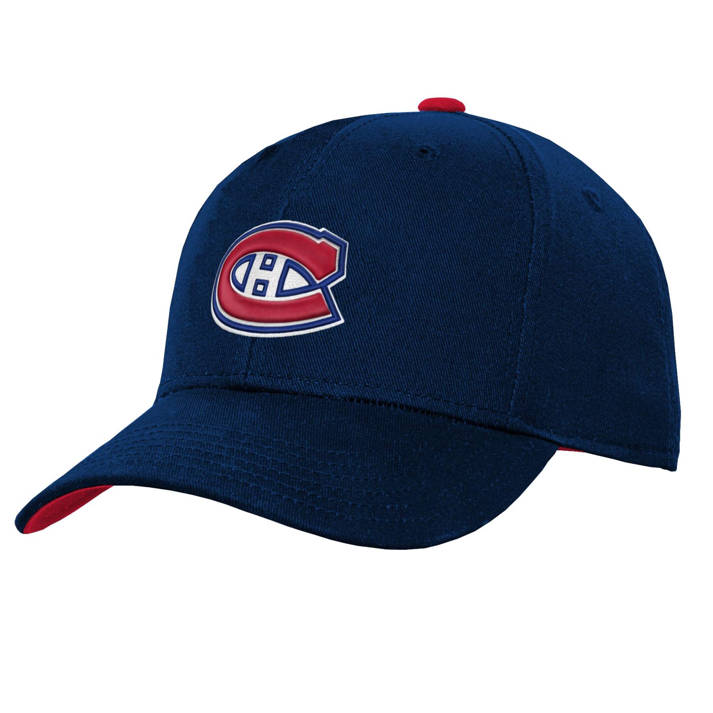 Casquette ajustable à visière courbée LNH, Canadiens de Montréal, jeune Front_Three_Fourths_Angled_Left