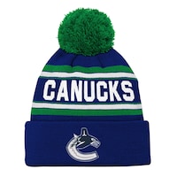 NHL Vancouver Canucks Jacquard Cuffed Knit Pom Toque, Youth