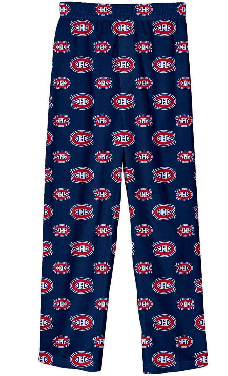 NHL Montreal Canadiens Hockey Team Logo Allover Print Pyjama Pants, Youth,  Assorted Sizes