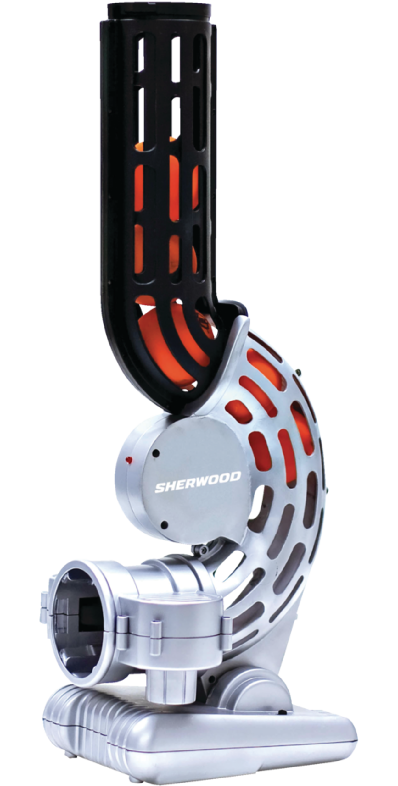 Sherwood Hockey Automatic One-Timer Passer with 4 Street Hockey Balls Front_Angled_Left