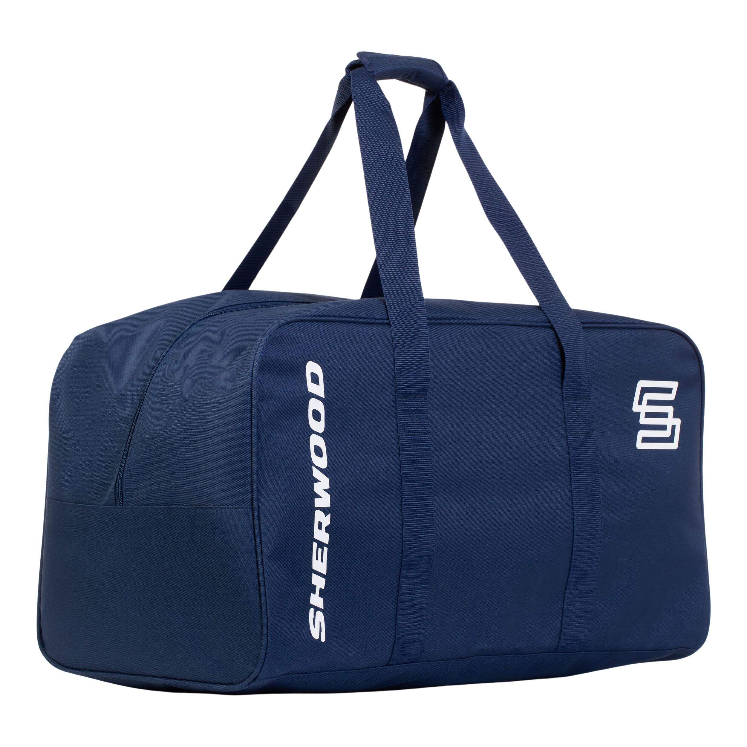 Sherwood Hockey Bag, Carry, Youth, Blue, 26-in Front_Three_Fourths_Angled_Right