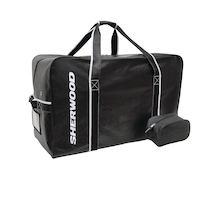 Sherwood Team Tarp Hockey Bag with Accessories/Toiletry Bag, Carry, Junior, Black, 30-in Front_Angled_Right