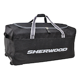 Sherwood Hockey Bag, Wheeled, Senior, Black, 38-in Front_Angled_Right