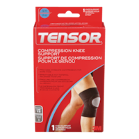 Tensor™ Elasto-Preene® Compression Knee Support, Black, Assorted Sizes Front_Elevated