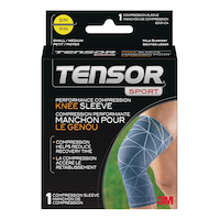 Manchon de compression pour le genou Tensor Sport, bleu marine, choux de tailles Front_Elevated