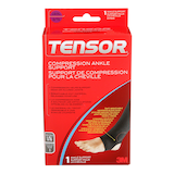 Tensor™ Elasto-Preene® Compression Ankle Support Brace, Black, Assorted Sizes Front_Elevated