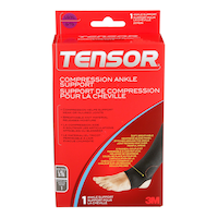 Tensor™ Elasto-Preene® Compression Ankle Support Brace, Black, Assorted Sizes Front_Elevated