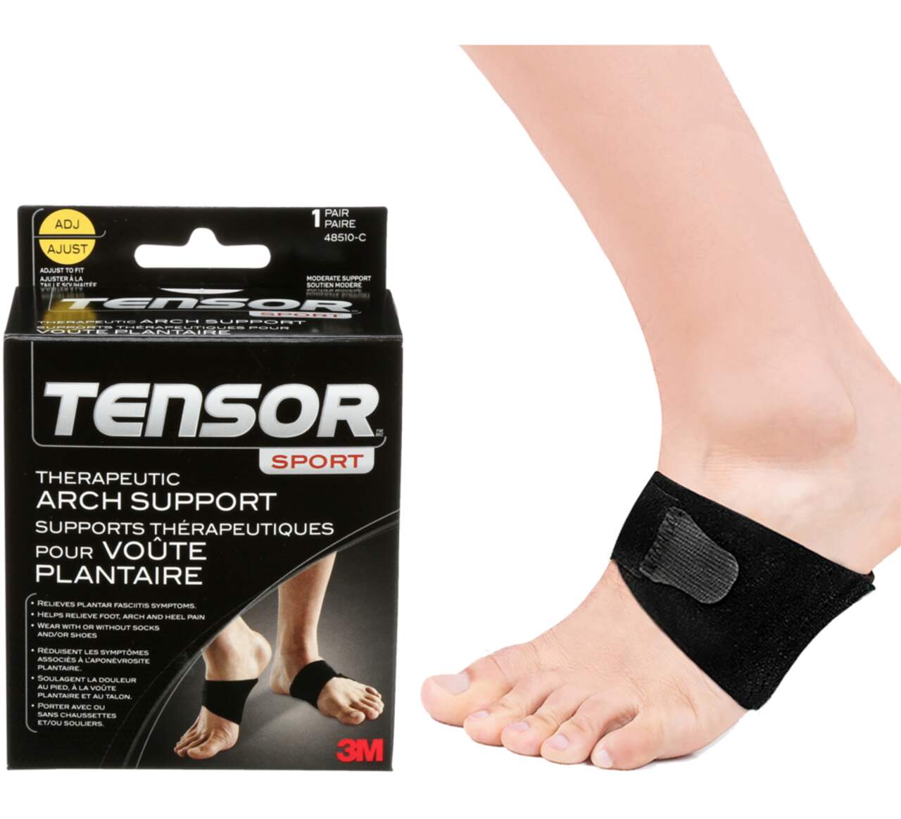 Tensor™ Sport Therapeutic Arch Support, Adjustable