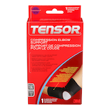 Tensor™ Elasto-Preene® Compression Elbow Support Sleeve, Black, Assorted Sizes Front_Flat