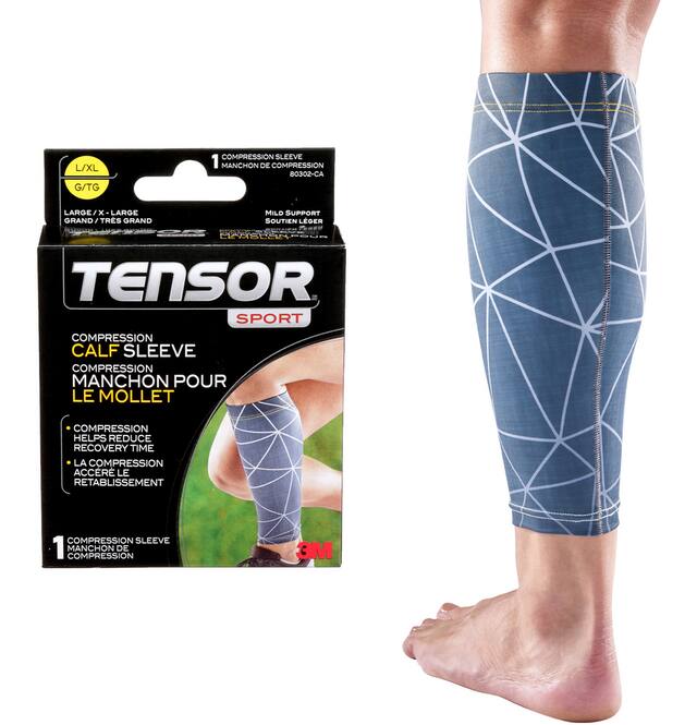 Tensor™ Sport Compression Calf Sleeve, Navy Blue, Assorted Sizes