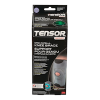 Tensor™ Sport Antimicrobial Open Patella Knee Brace, Black, Assorted Sizes Front_Flat
