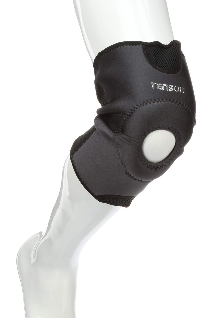 Tensor™ Sport Antimicrobial Open Patella Knee Brace, Black