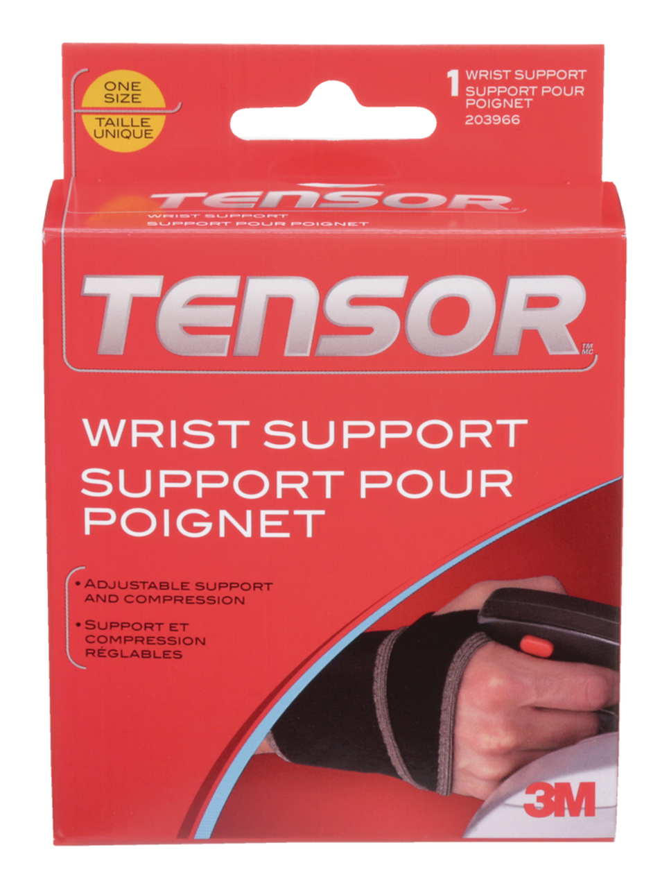 Support pour poignet réglable Tensor, taille unique