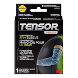 Manchon de compression pour le bras Tensor Sport, bleu, choix de tailles Front_Elevated
