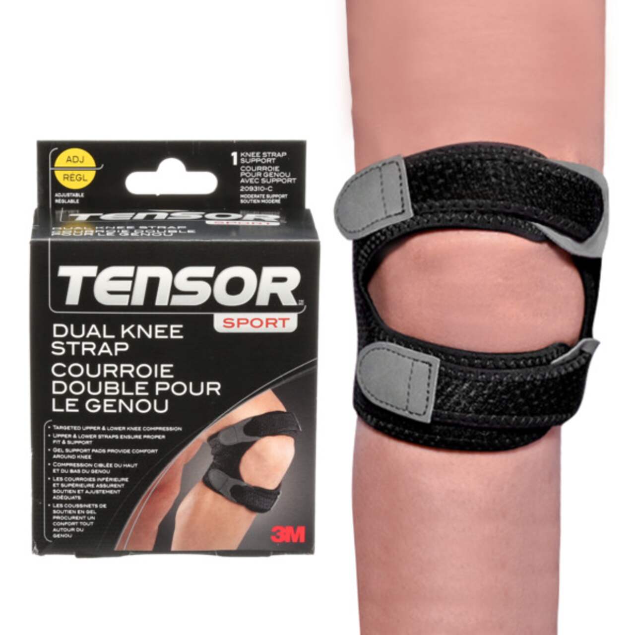 Tensor™ Sport Dual Knee Adjustable Strap Support